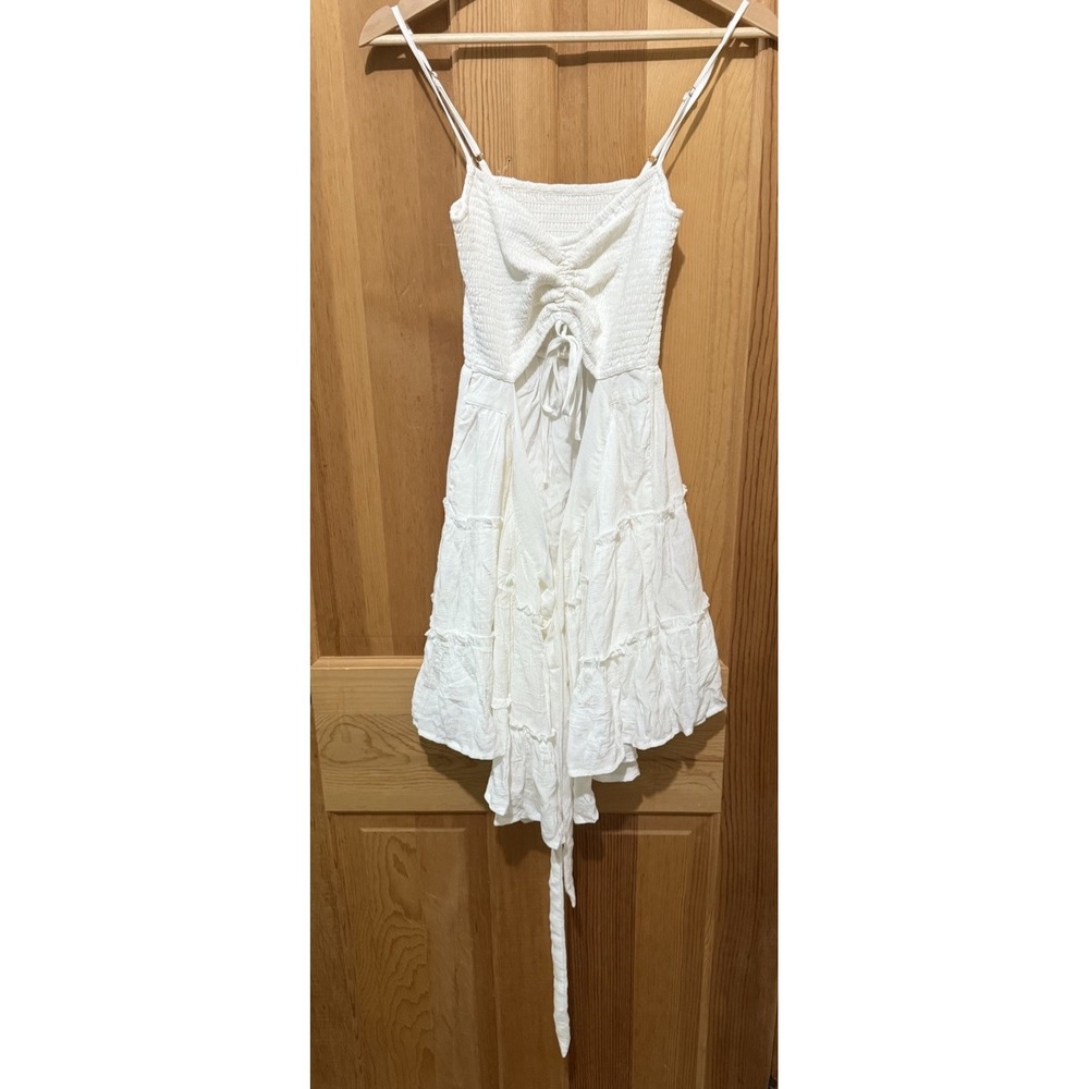 House of Chic‎ Women's Dress Babydoll White Summer Boho Festival Size Small NWT